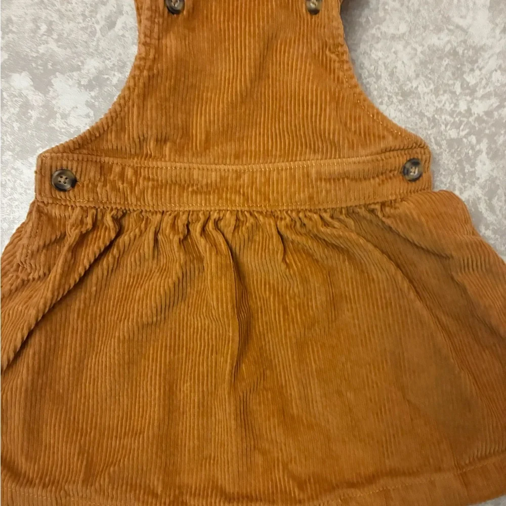 4/$25 Carter's Tan Corduroy Overall Dress Girl Size 18 Months